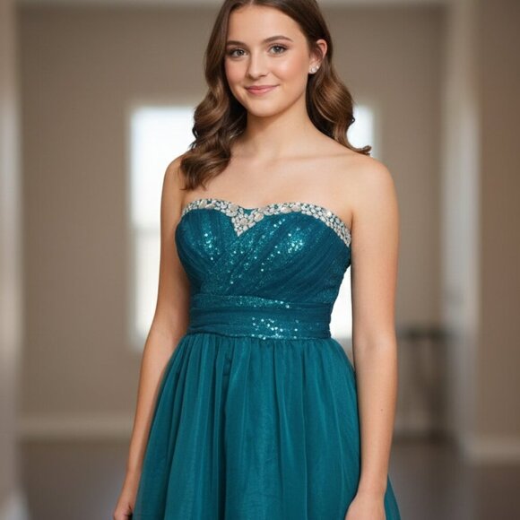 Lily Rose Dresses & Skirts - Y2K Vintage Lily Rose Green Tulle Short Semi Formal Size 5